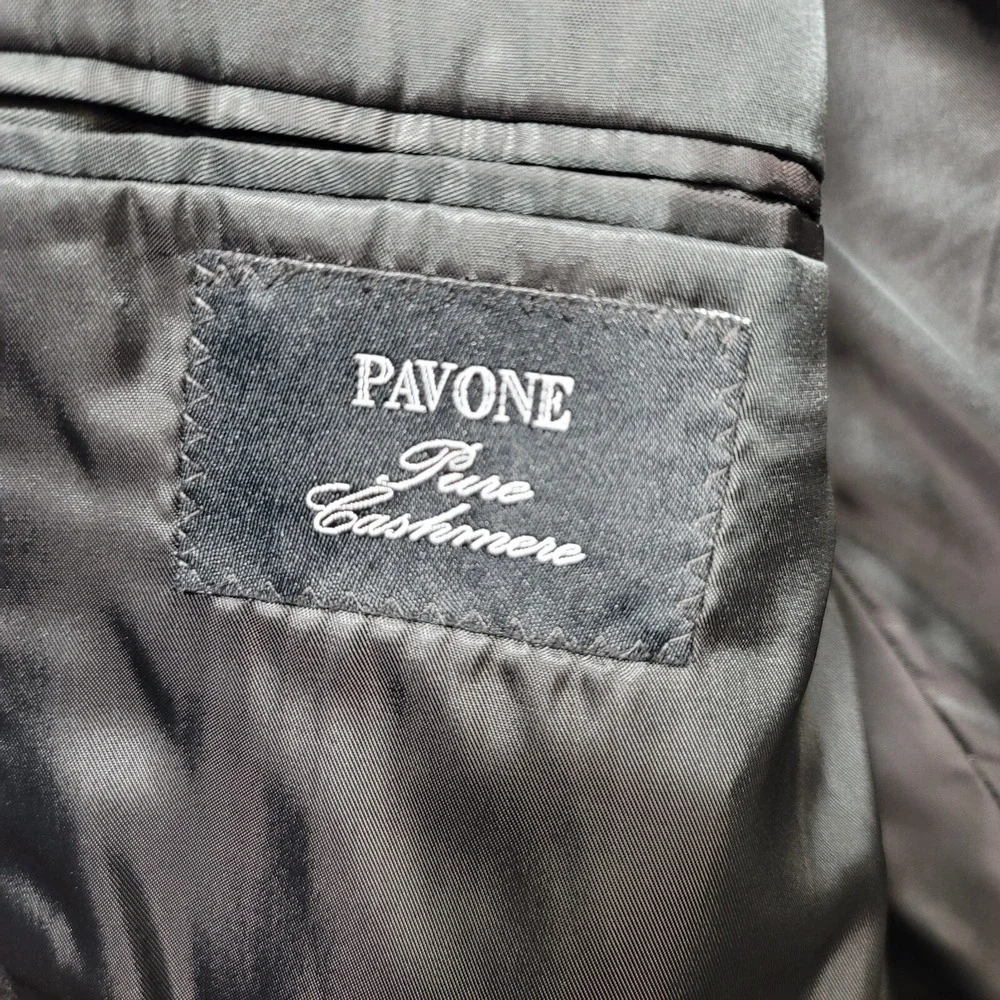 PAVONE Mens 48R Black Super Soft 100% Cashmere Blazer Sport Coat Suit Jacket